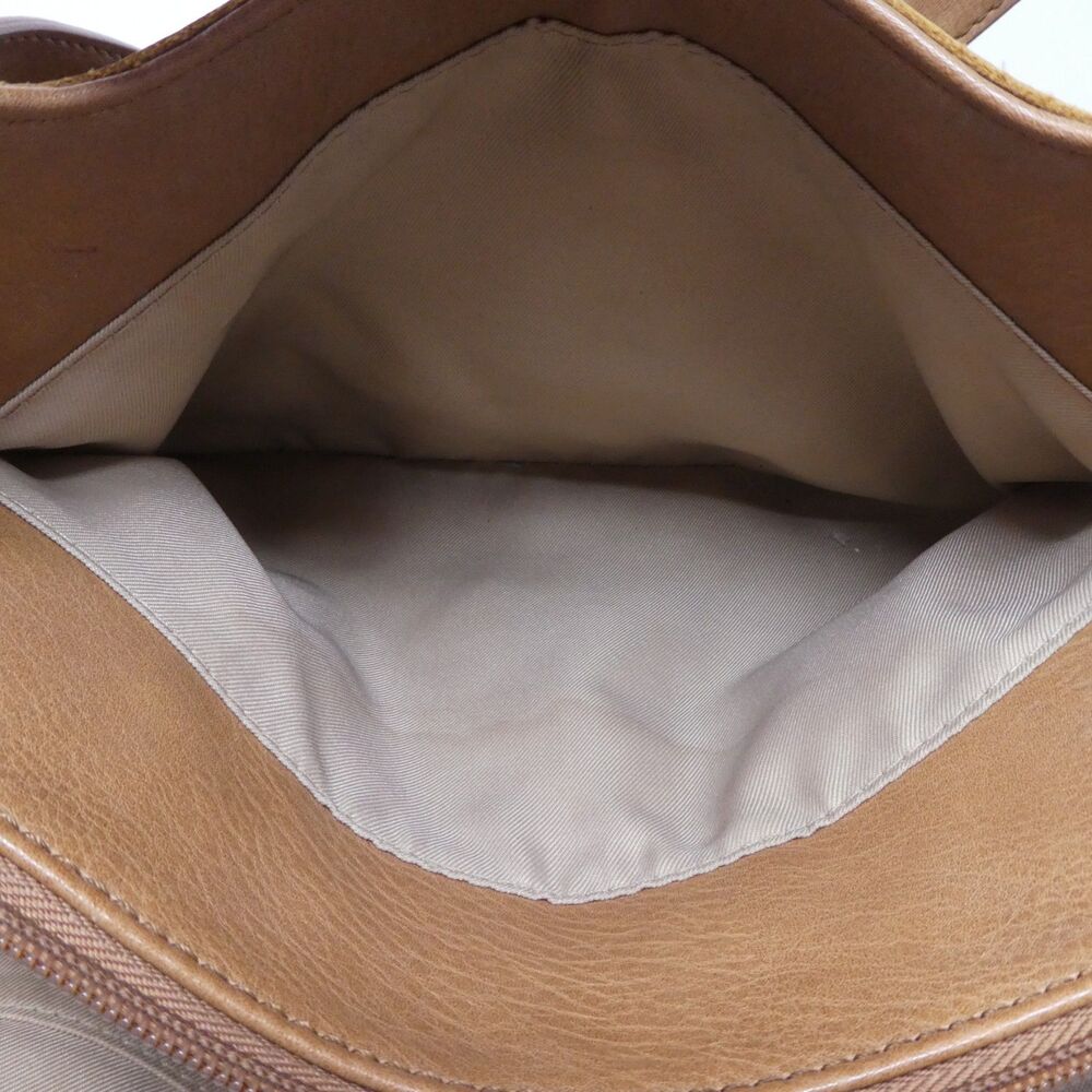 The Sak Bolinas Caramel Brown Floral Embossed Leather Satchel Bucket Bag Purse - Picture 10 of 13